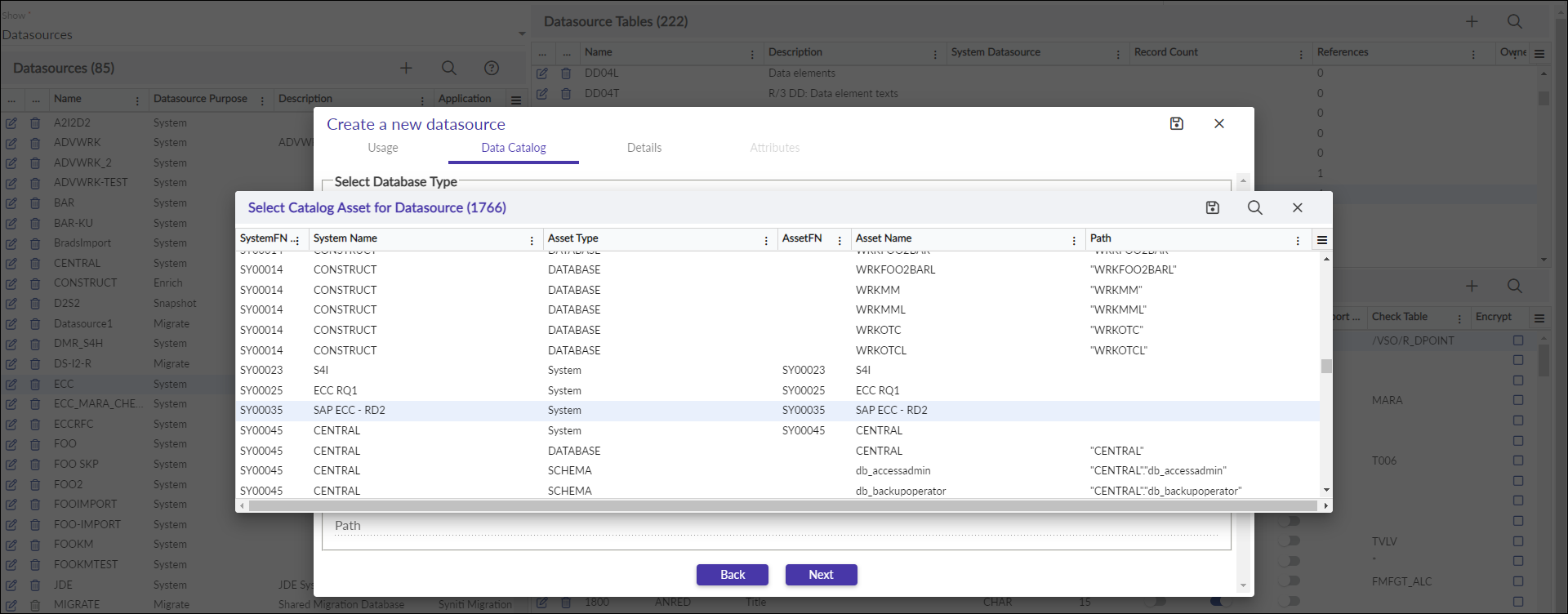 Adding & Editing Datasources