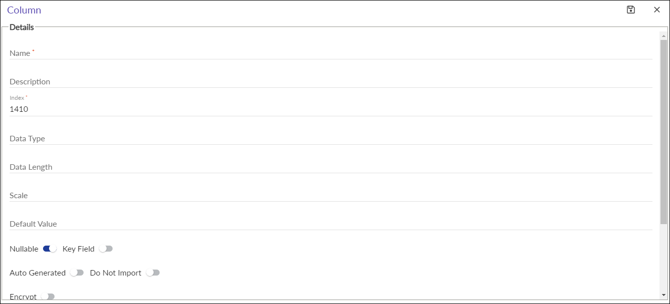 Adding & Editing Tables or Columns