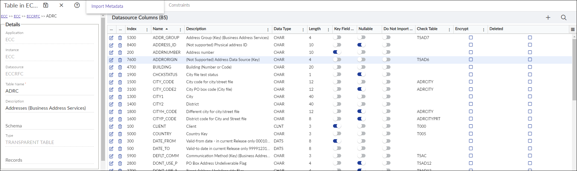 Adding & Editing Tables or Columns
