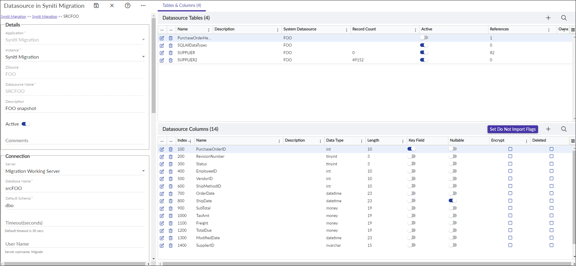 Adding & Editing Tables or Columns