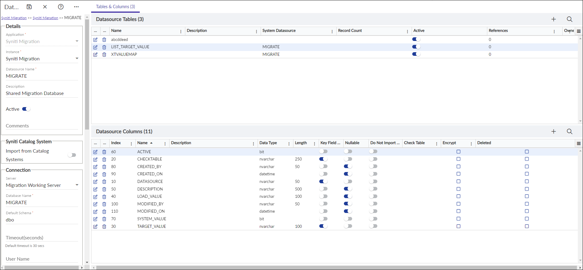Adding & Editing Migrate Datasources